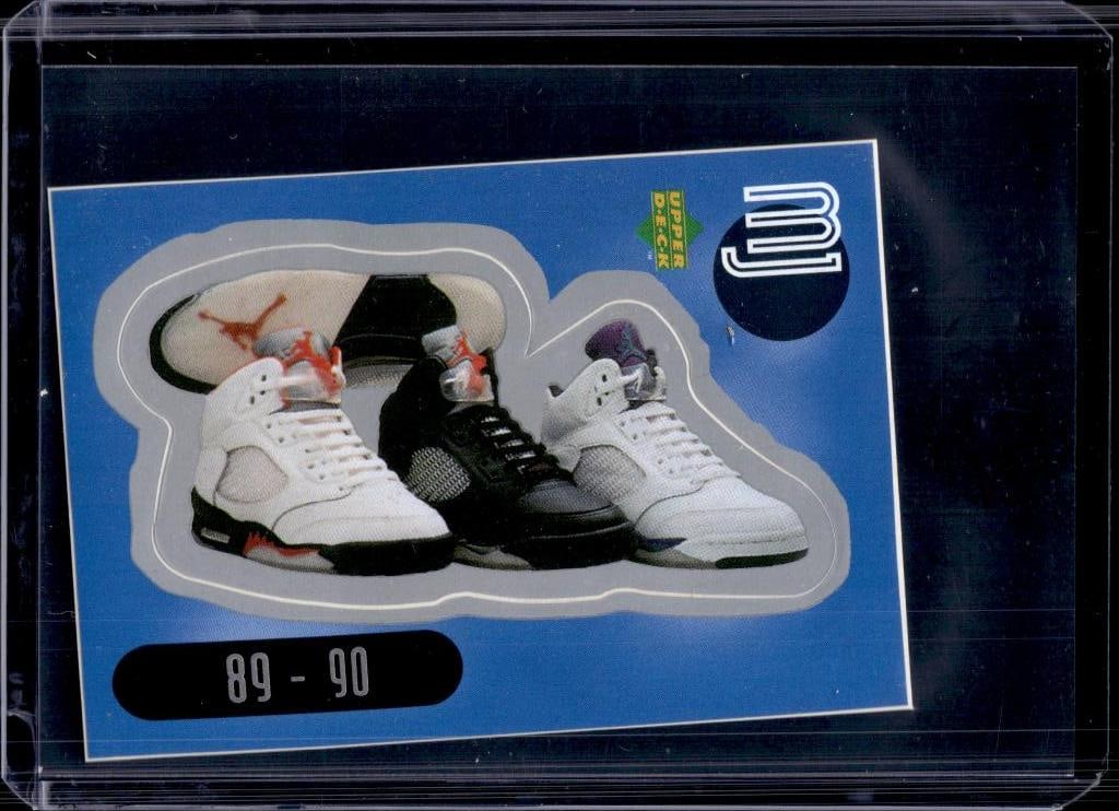 MICHAEL JORDAN 1998-99 UD CHOICE STICKER AIR JORDAN 5: NEAR MINT OR BETTER CONDITION