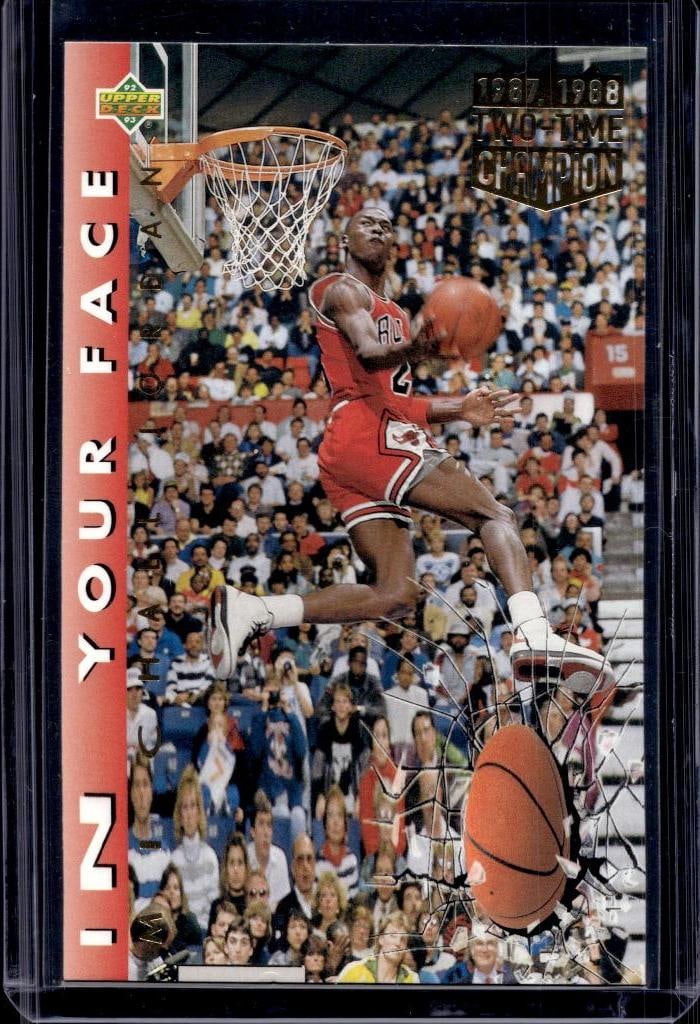 MICHAEL JORDAN 1992-93 UPPER DECK IN YOUR FACE SLAM DUNK CHAMP: NEAR MINT OR BETTER CONDITION