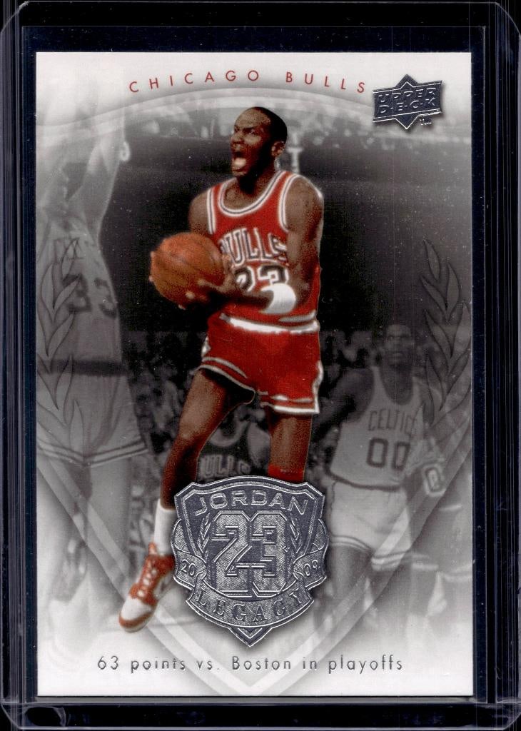 MICHAEL JORDAN 2009-10 UPPER DECK LEGACY SILVER 63 POINTS VS BOSTON: NEAR MINT OR BETTER CONDITION