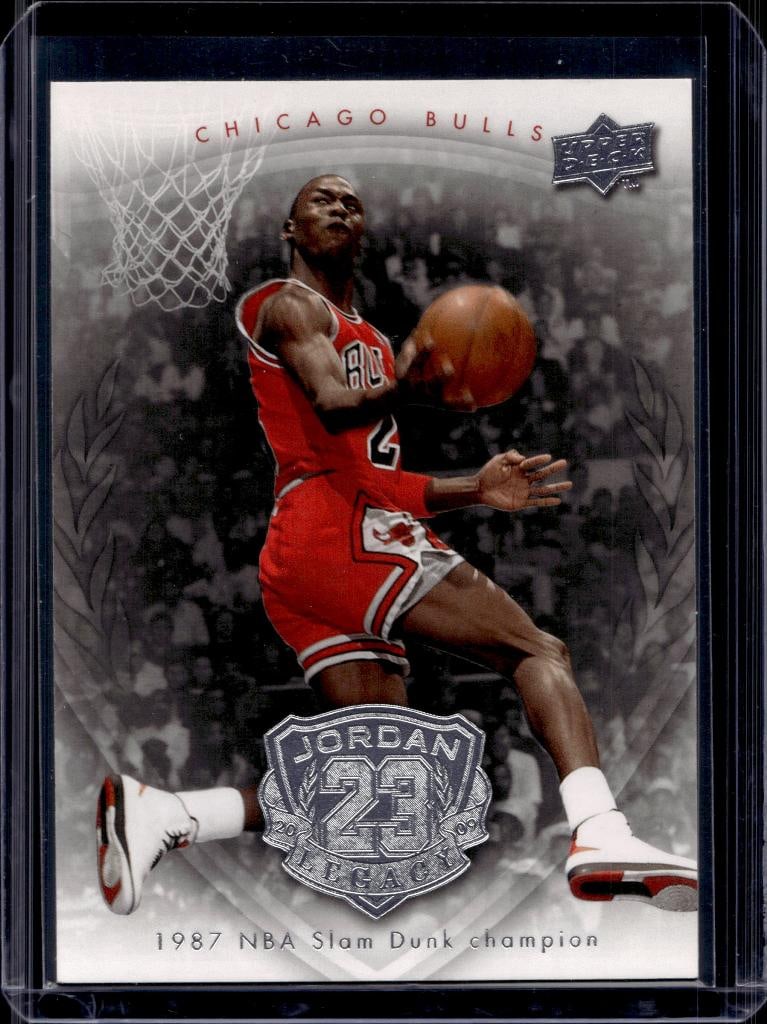 MICHAEL JORDAN 2009-10 UPPER DECK LEGACY SILVER 1987 SLAM DUNK CHAMP: NEAR MINT OR BETTER CONDITION