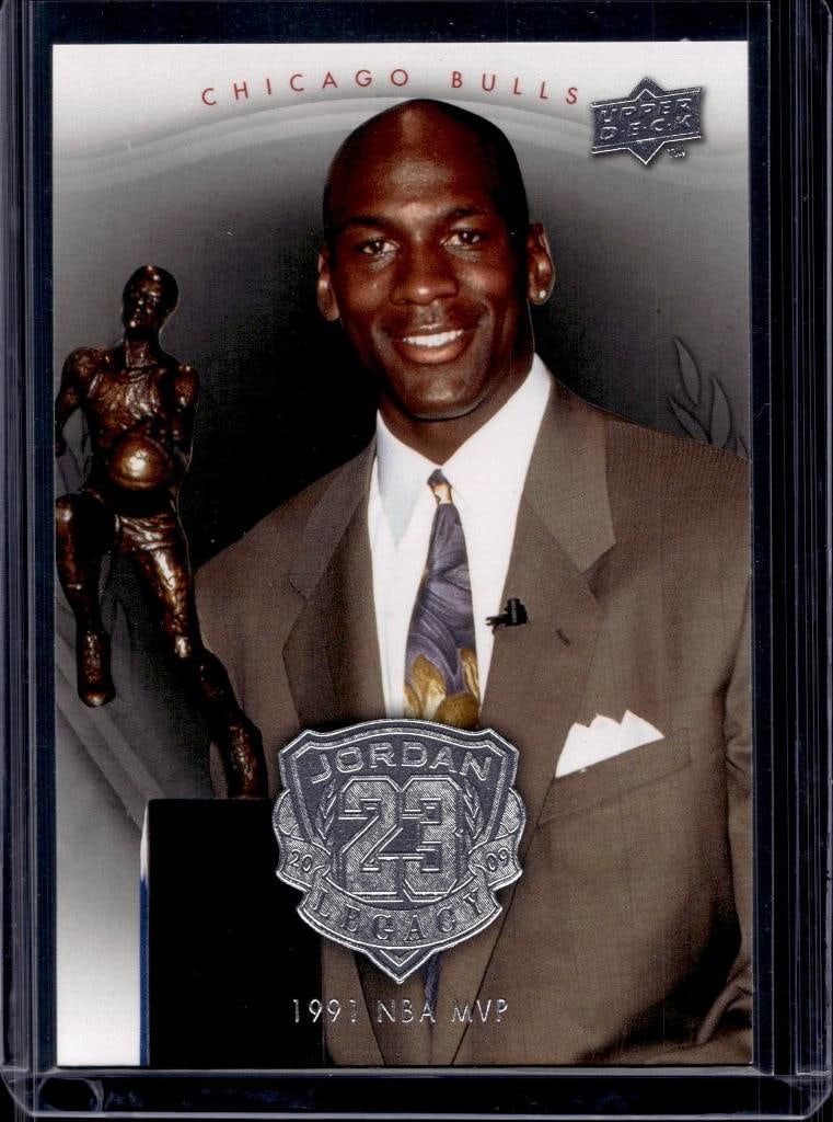 MICHAEL JORDAN 2009-10 UPPER DECK LEGACY SILVER 1991 MVP: NEAR MINT OR BETTER CONDITION