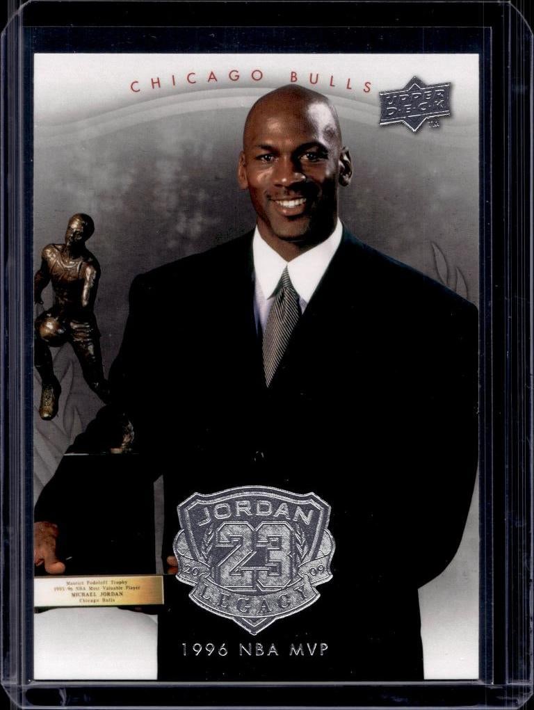 MICHAEL JORDAN 2009-10 UPPER DECK LEGACY SILVER 1996 MVP: NEAR MINT OR BETTER CONDITION