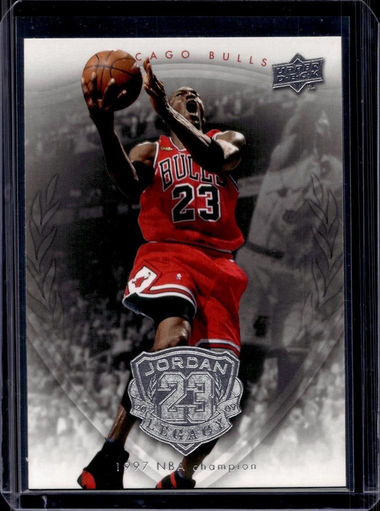 MICHAEL JORDAN 2009-10 UPPER DECK LEGACY SILVER 1997 NBA CHAMP: NEAR MINT OR BETTER CONDITION