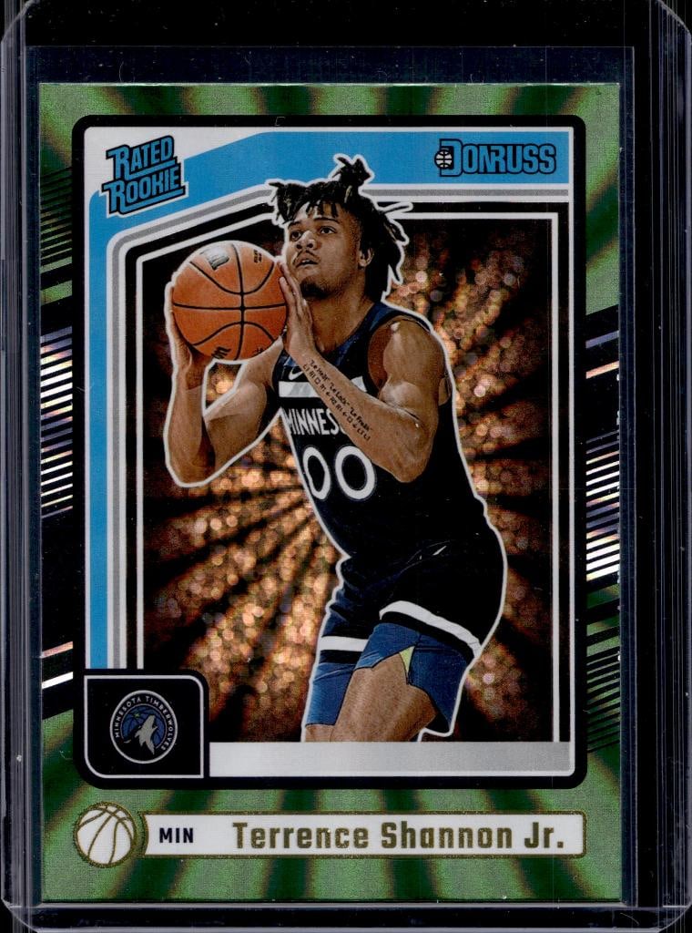TERRANCE SHANNON JR 2024-25 DONRUSS GREEN FLOOD ROOKIE CARD: NEAR MINT OR BETTER CONDITION