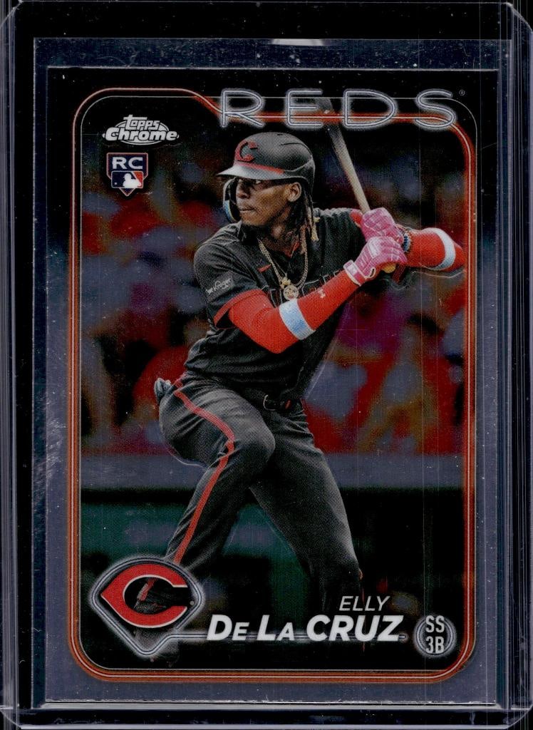 ELLY DE LA CRUZ 2024 TOPPS CHROME ROOKIE CARD: NEAR MINT OR BETTER CONDITION