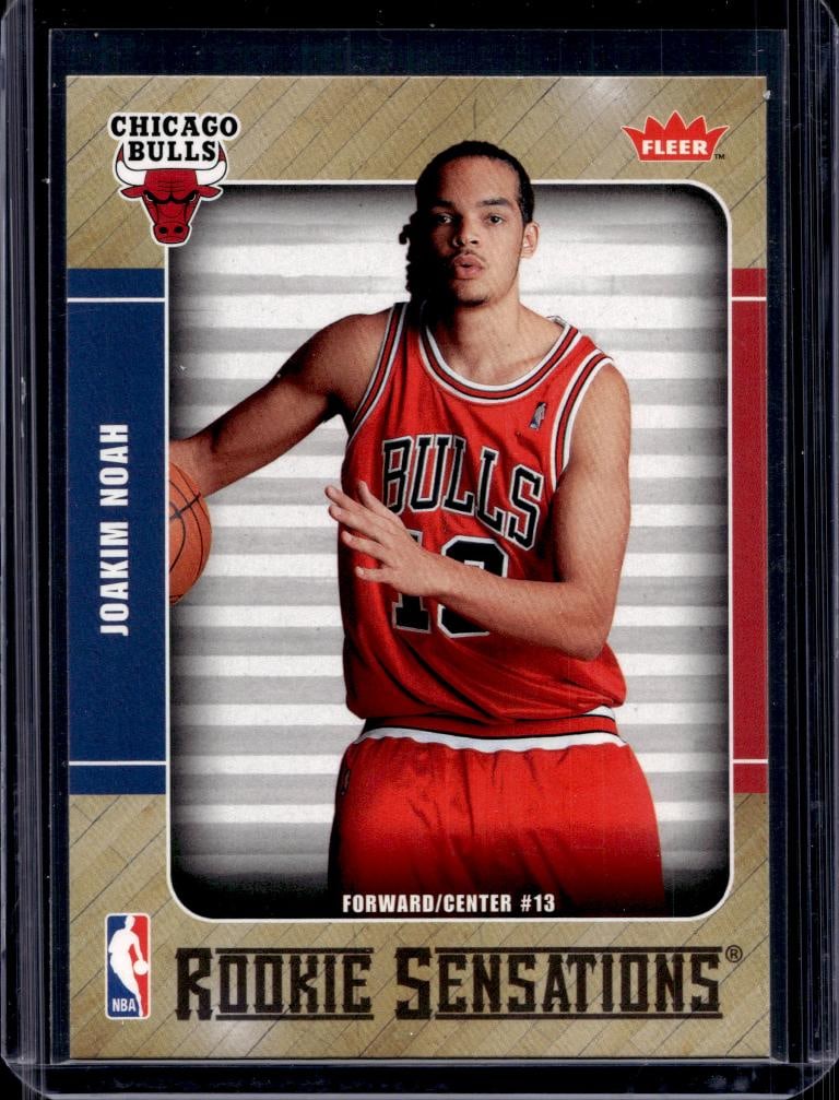 JOAKIM NOAH 2007-08 FLEER ROOKIE SENSATIONS ROOKIE CARD: NEAR MINT OR BETTER CONDITION