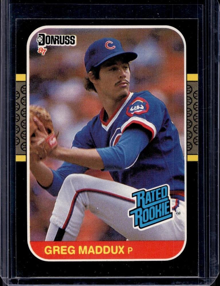 GREG MADDUX 1987 DONRUSS ROOKIE CARD: NEAR MINT OR BETTER CONDITION