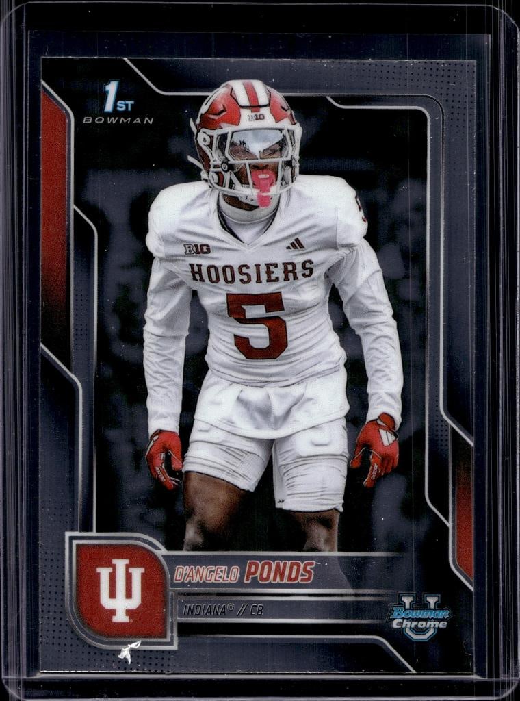 D'ANGELO PONDS (JETS) 2025 BOWMAN CHROME U 1ST NIL ROOKIE CARD: NEAR MINT OR BETTER CONDITION