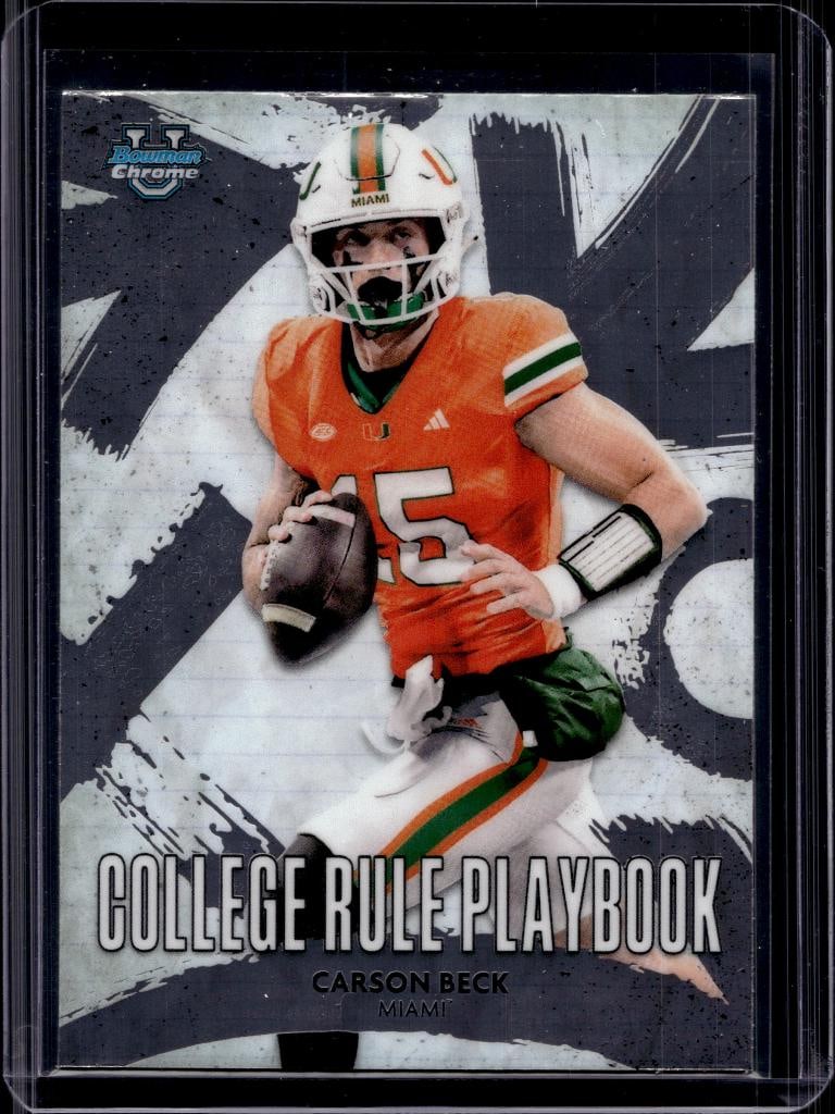 CARSON BECK (CARDINALS) 2025 BOWMAN CHROME NIL ROOKIE CARD: NEAR MINT OR BETTER CONDITION
