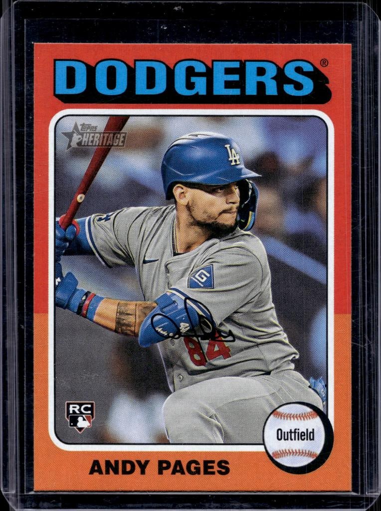 ANDY PAGES 2024 TOPPS HERIAGE ROOKIE CARD: NEAR MINT OR BETTER CONDITION
