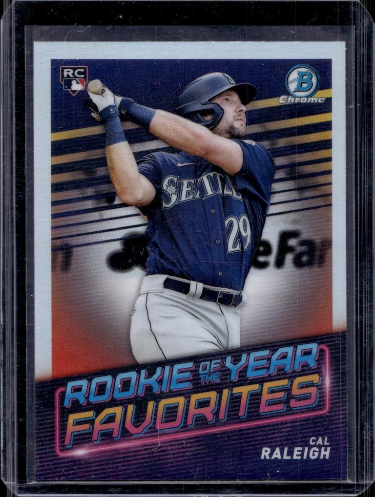 CAL RALEIGH 2022 BOWMAN CHROME ROY FAVORITES REFRACTOR ROOKIE CARD: NEAR MINT OR BETTER CONDITION