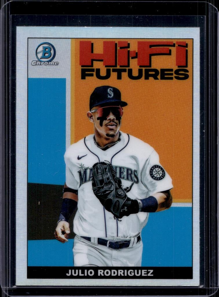 JULIO RODRIGUEZ 2022 BOWMAN CHROME HI-FI REFRACTOR ROOKIE CARD: NEAR MINT OR BETTER CONDITION