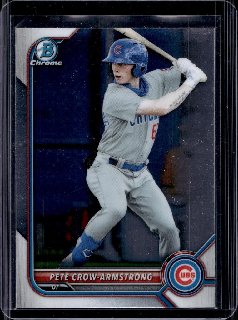 PETE CROW ARMSTRONG 2022 BOWMAN CHROME PROSPECTS ROOKIE: NEAR MINT OR BETTER CONDITION