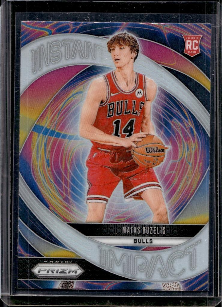 MATAS BUZELIS 2024-25 PANINI PRIZM INSTANT IMPACT SILVER PRIZM ROOKIE CARD: NEAR MINT OR BETTER CONDITION