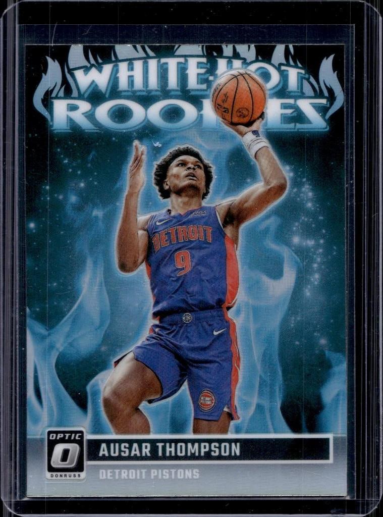 AUSAR THOMPSON 2023-24 PANINI OPTIC WHITE HOT ROOKIES SILVER PRIZM ROOKIE CARD: NEAR MINT OR BETTER CONDITION