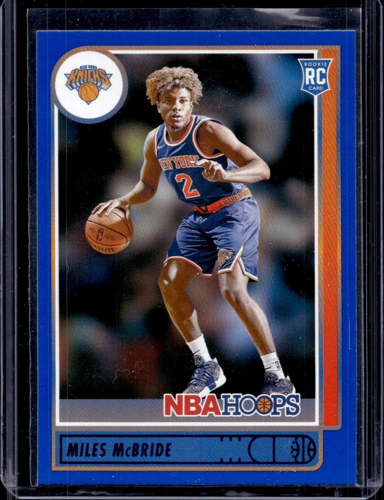 MILES (DUECE) MCBRIDE 2021-22 HOOPS BLUE BORDER COLOR MATCH ROOKIE CARD: NEAR MINT OR BETTER CONDITION