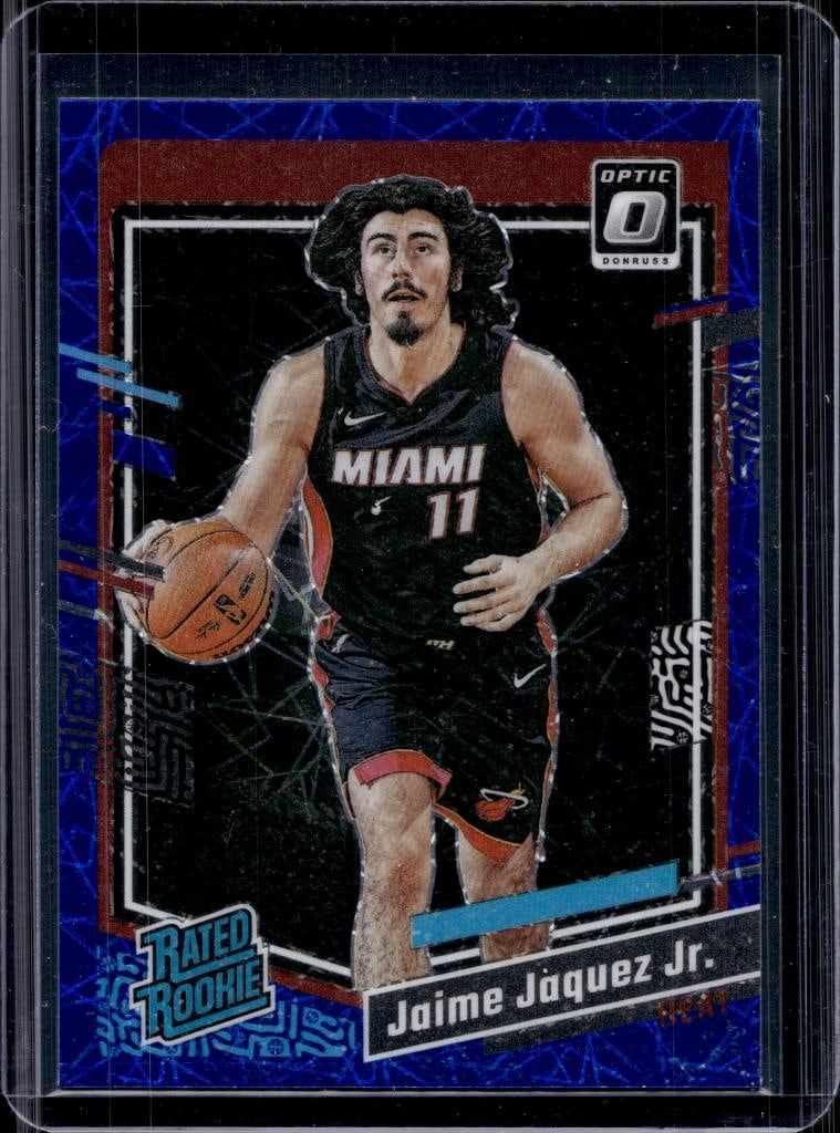 JAIME JAQUEZ JR 2023-24 PANINI OPTIC BLUE LAZER PRIZM ROOKIE CARD: NEAR MINT OR BETTER CONDITION