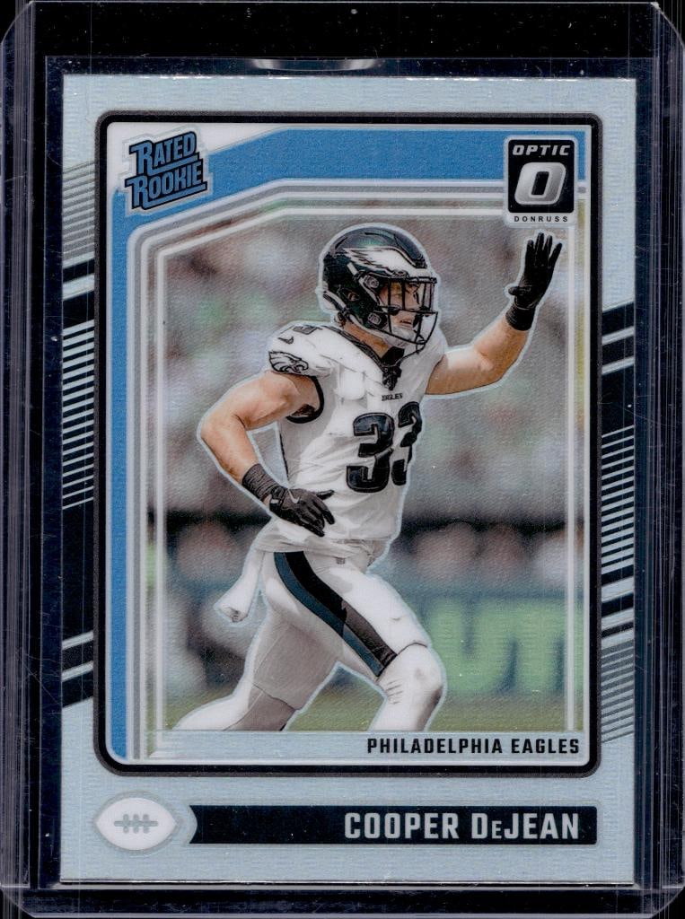 COOPER DEJEAN 2024 PANNI OPTIC SILVER PRIZM ROOKIE CARD: NEAR MINT OR BETTER CONDITION