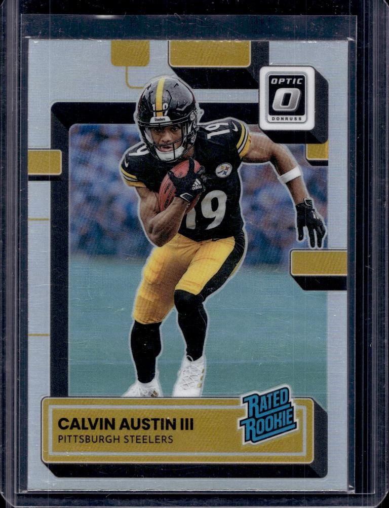 CALVIN AUSTIN III 2022 PANINI OPTIC SILVER PRIZM ROOKIE CARD: NEAR MINT OR BETTER CONDITION