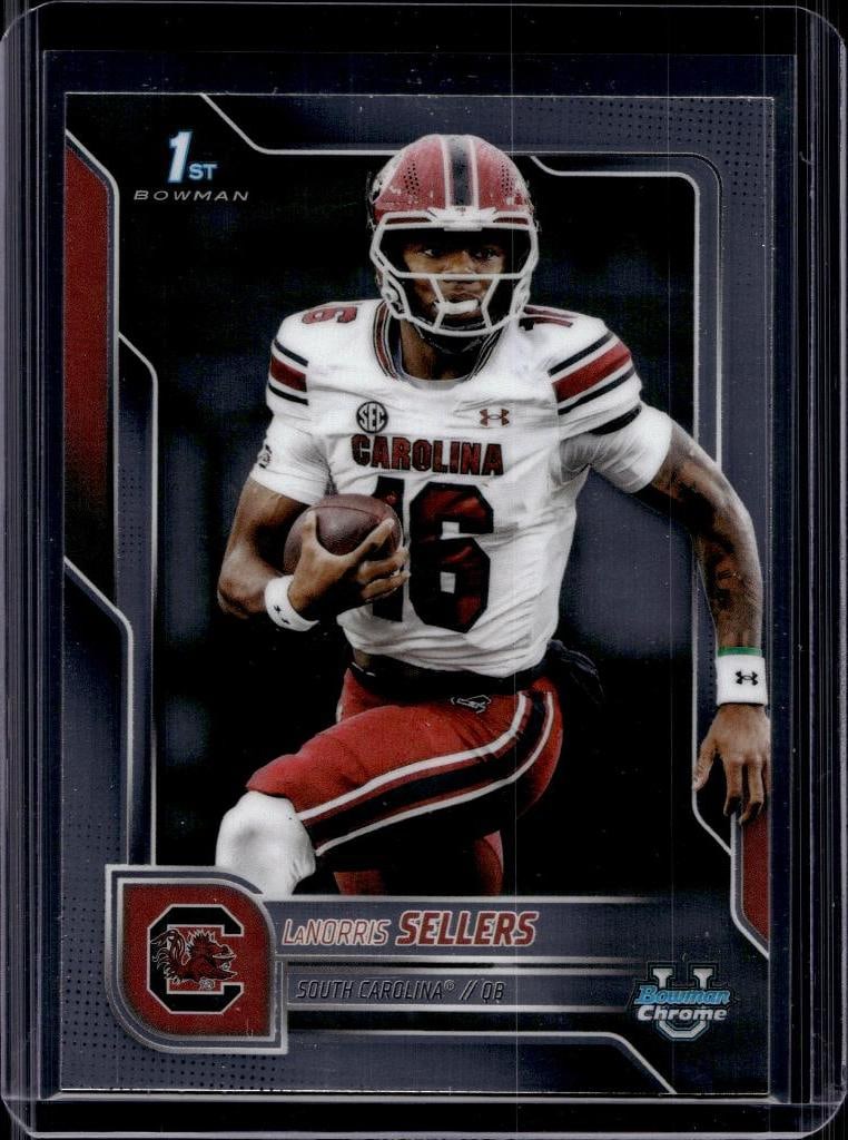 LANORRIS SELLERS 2025 BOWMAN CHROME U NIL ROOKIE CARD: NEAR MINT OR BETTER CONDITION