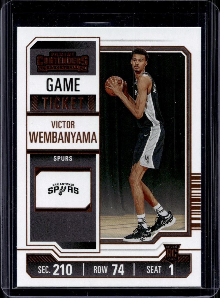 VICTOR WEMBANYAMA 2023-24 PANINI CONTENDERS BRONZE ROOKIE CARD: NEAR MINT OR BETTER CONDITION