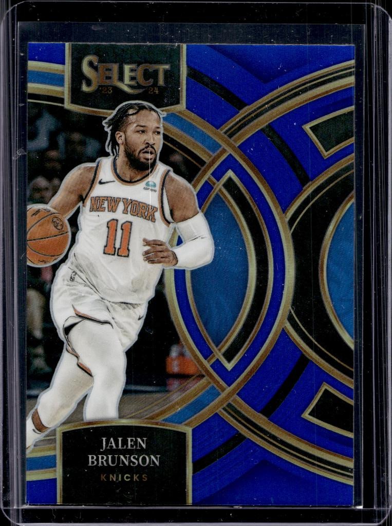 JALEN BRUNSON 2023-24 PANINI SELECT BLUE PRIZM COLOR MATCH: NEAR MINT OR BETTER CONDITION