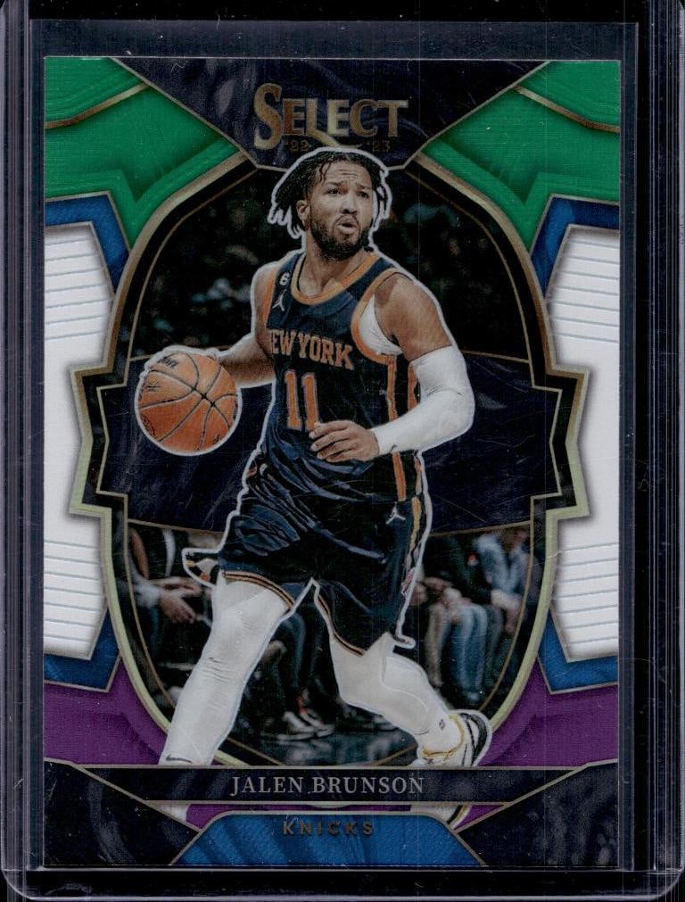 JALEN BRUNSON 2022-23 PANINI SELECT TRI-COLOR PRIZM: NEAR MINT OR BETTER CONDITION