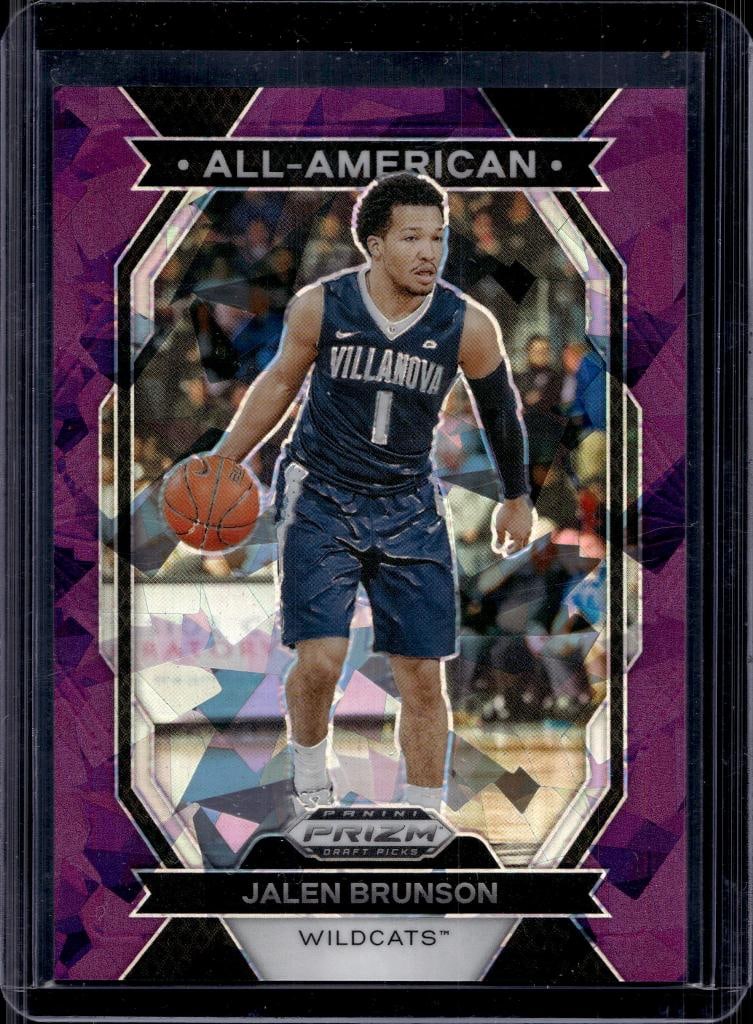 JALEN BRUNSON 2024 PANINI PRIZM DRAFT PURPLE ICE PRIZM: 63/149. NEAR MINT OR BETTER CONDITION