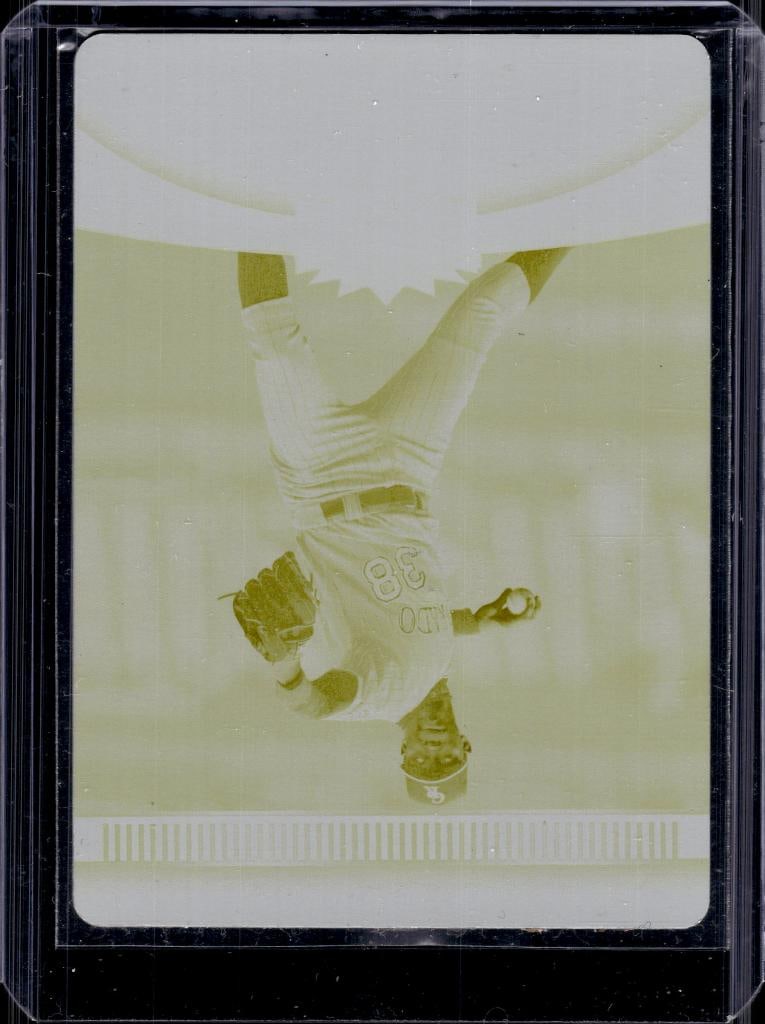 UBALDO JIMENEZ 2010 TOPPS TRIPLE THREADS PRINTING PLATE WHITE WHALE: 1/1. NEAR MINT OR BETTER CONDITION