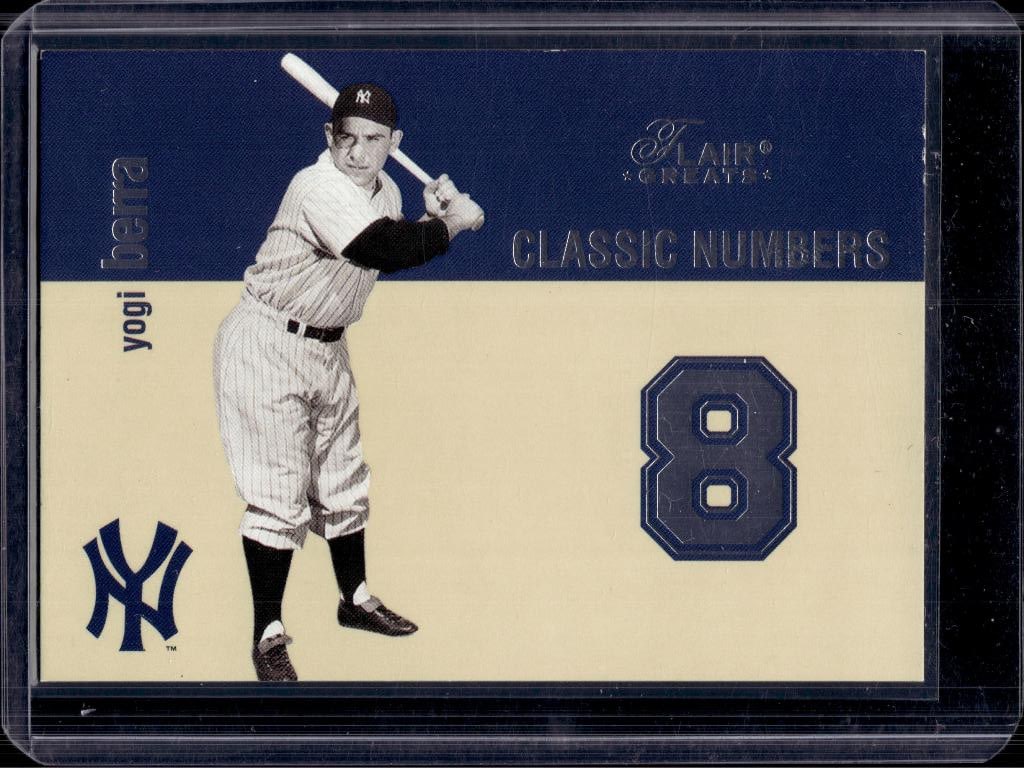 YOGI BERRA 2003 FLAIR GREATS CLASSIC NUMBERS INSERT: NEAR MINT OR BETTER CONDITION
