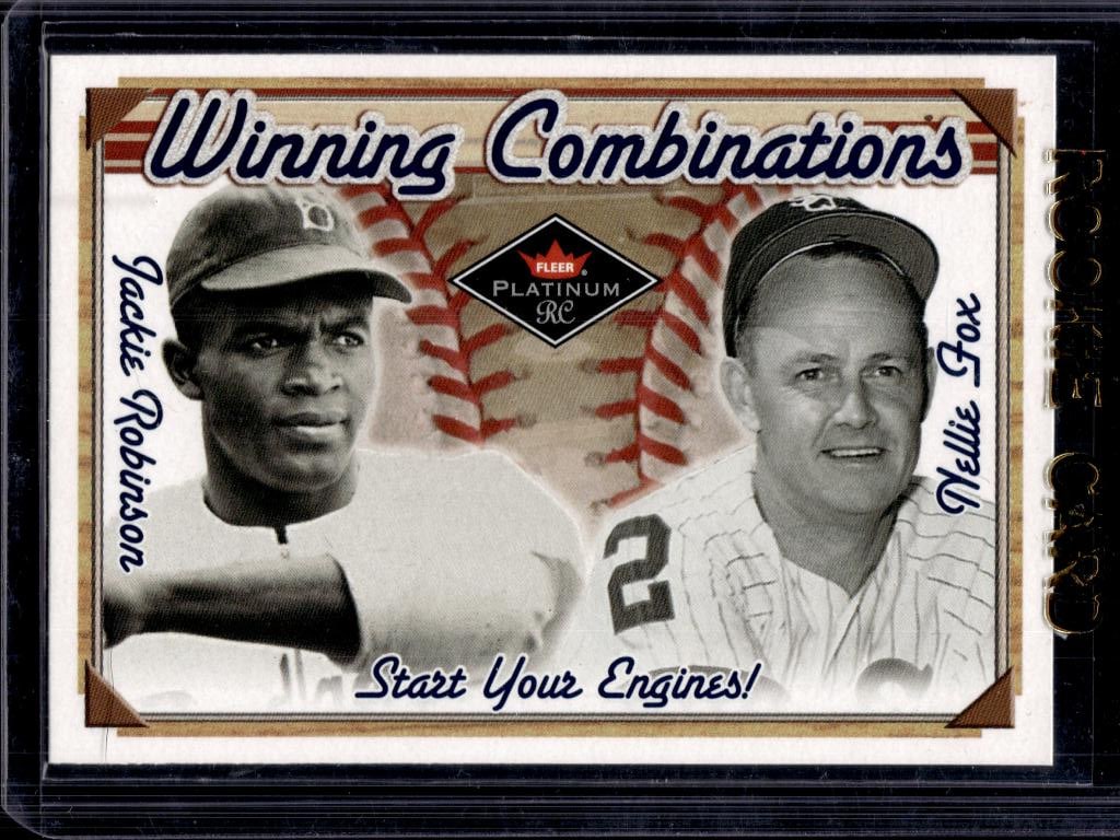 JACKIE ROBINSON NELLIE FOX 2001 FLEER PLATINUM WINNING COMBINATIONS INSERT: NEAR MINT OR BETTER CONDITION