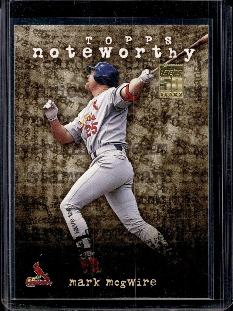 MARK MCGWIRE 2001 TOPPS NOTEWORTHY INSERT: NEAR MINT OR BETTER CONDITION