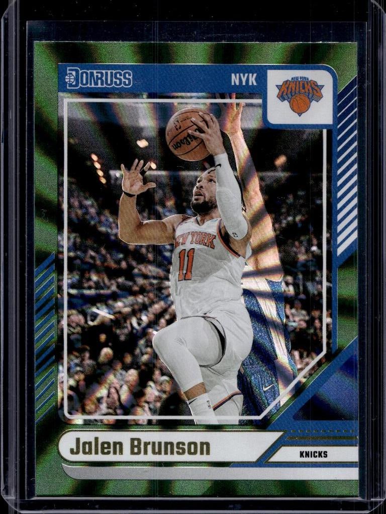 JALEN BRUNSON 2024-25 DONRUSS GREEN FLOOD: NEAR MINT OR BETTER CONDITION