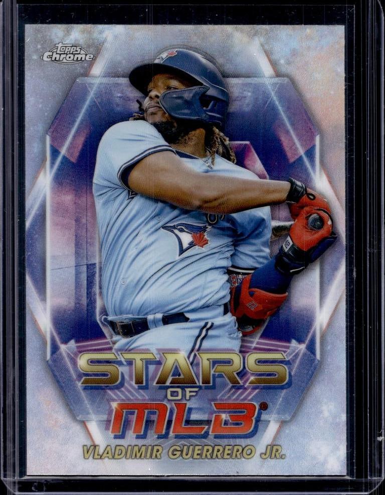 VLADIMIR GUERRERO JR 2023 TOPPS CHROME STARS OF THE MLB REFRACTOR: NEAR MINT OR BETTER CONDITION