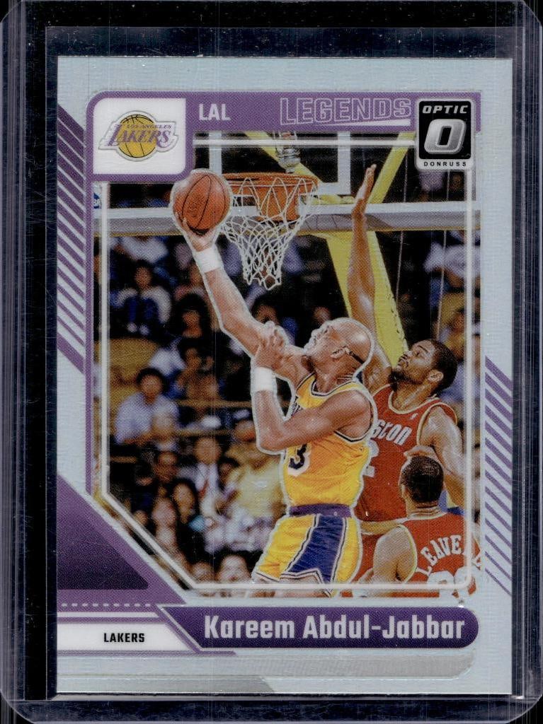 KAREEM ABDUL JABBAR 2024-25 PANINI OPTIC SILVER PRIZM: NEAR MINT OR BETTER CONDITION