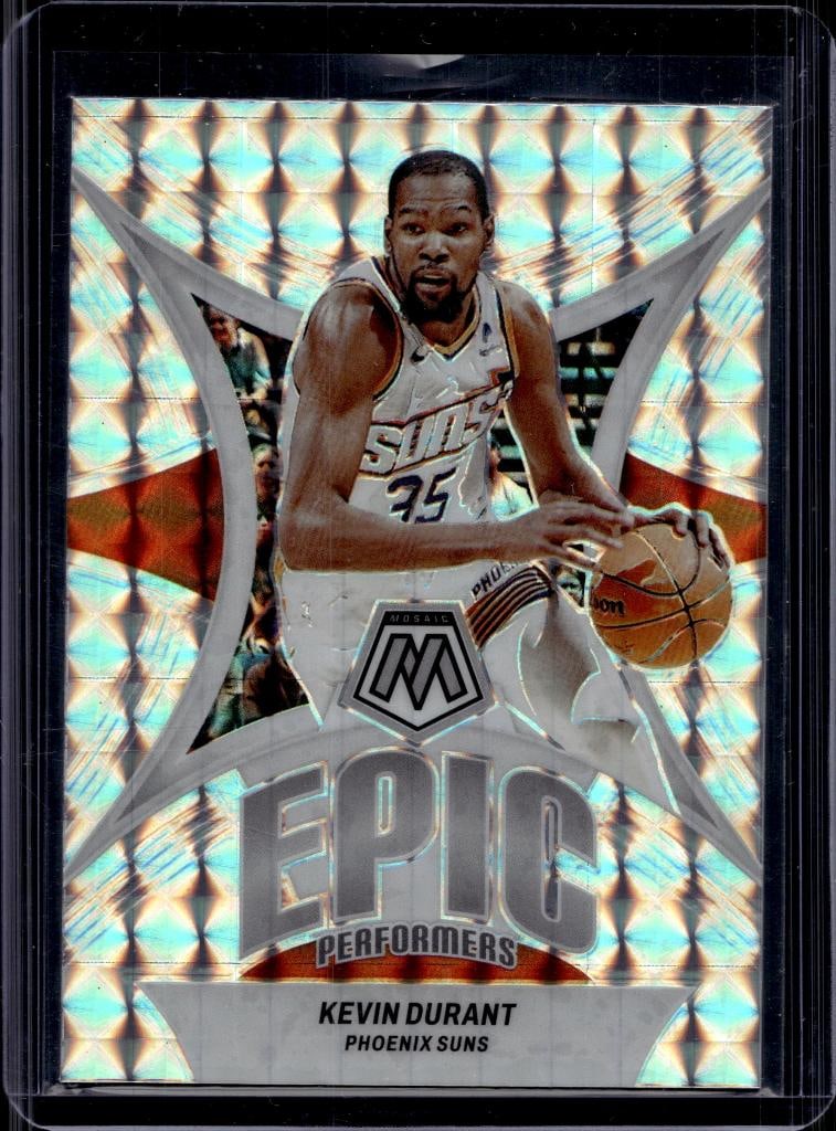 KEVIN DURANT 2023-24 PANINI MOSAIC EPIC PERFORMERS SILVER PRIZM: NEAR MINT OR BETTER CONDITION