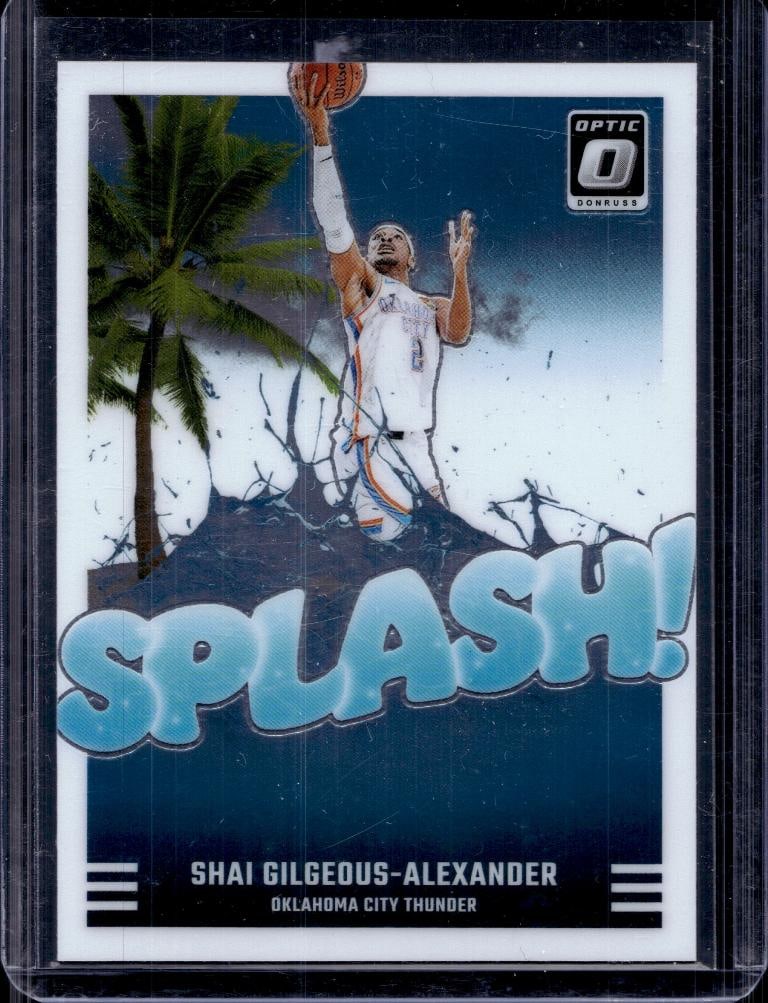 SHAI GILGEOUS ALEXANDER 2024-25 PANINI OPTIC SPLASH INSERT: NEAR MINT OR BETTER CONDITION
