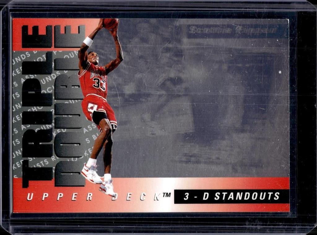 SCOTTIE PIPPEN 1993-94 UPPER DECK TRIPLE DOUBLE HOLOGRAM INSERT: NEAR MINT OR BETTER CONDITION