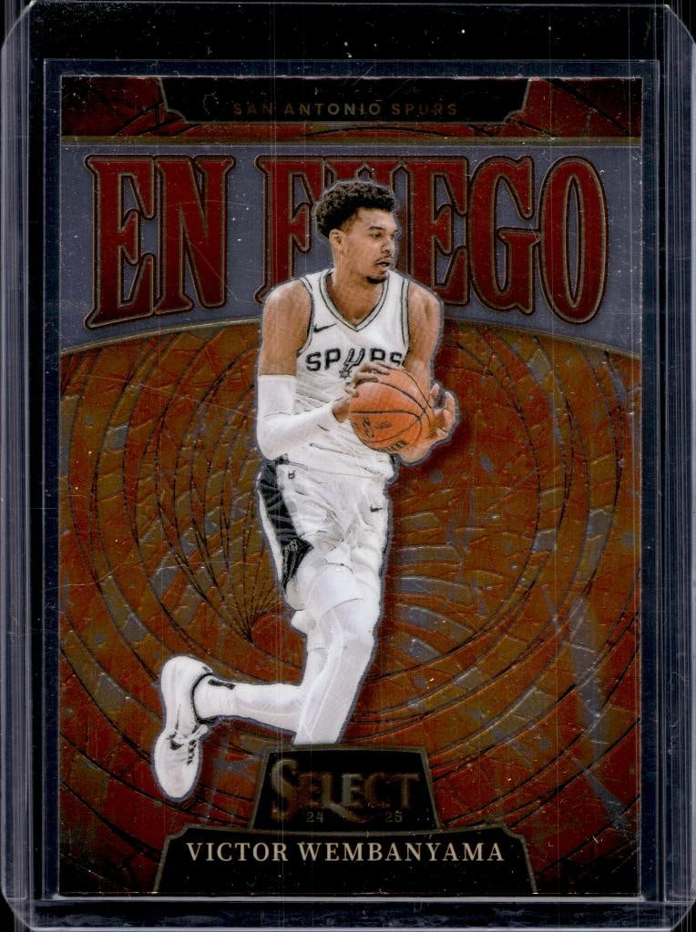VICTOR WEMBANYAMA 2024-25 PANINI SELECT EN FUEGO INSERT: NEAR MINT OR BETTER CONDITION