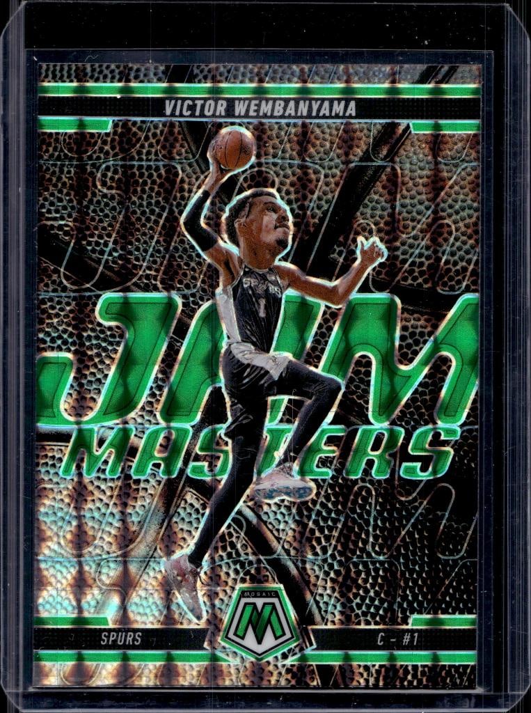 VICTOR WEMBANYAMA 2024-25 PANINI MOSAIC JAM MASTERS GREEN PRIZM: NEAR MINT OR BETTER CONDITION