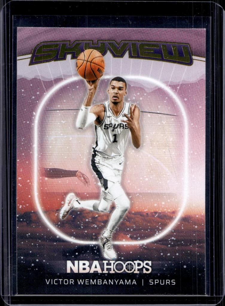 VICTOR WEMBANYAMA 2024-25 HOOPS WINTER SKYVIEW INSERT: NEAR MINT OR BETTER CONDITION