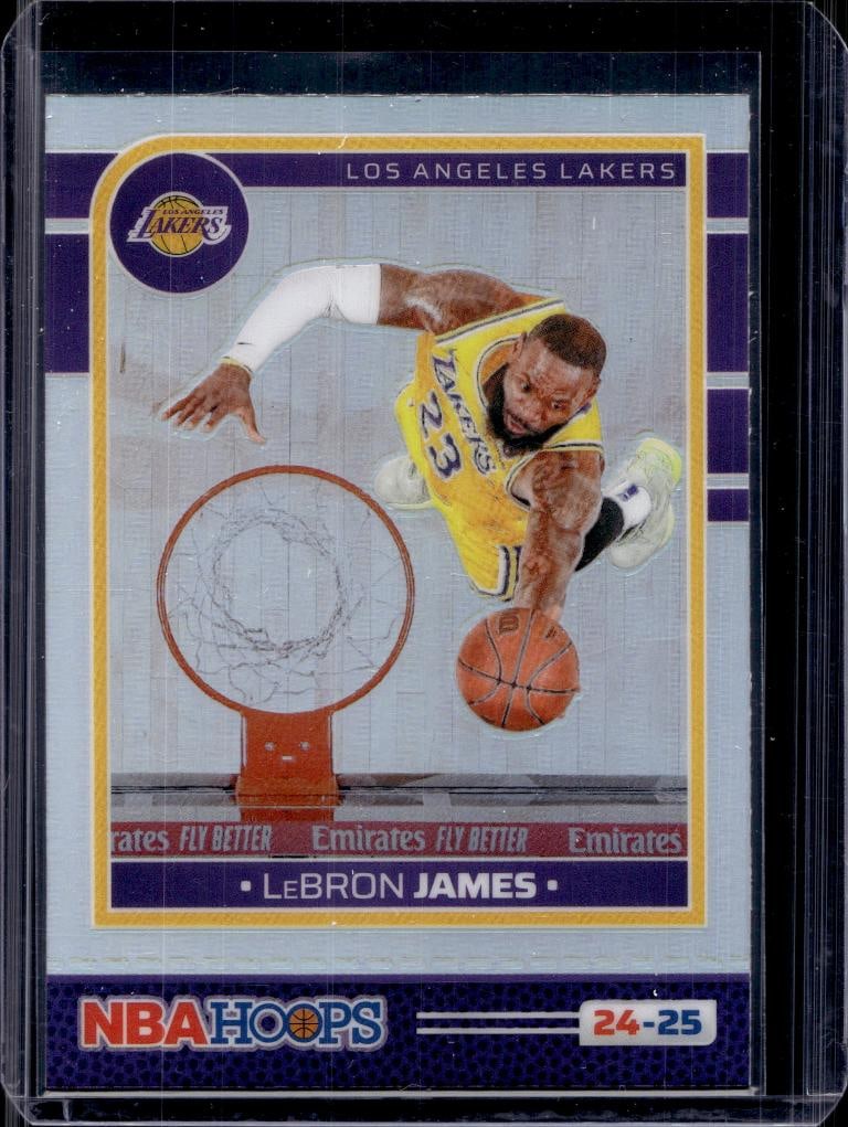 LEBRON JAMES 2024-25 HOOPS PREMIUM SILVER PRIZM: NEAR MINT OR BETTER CONDITION