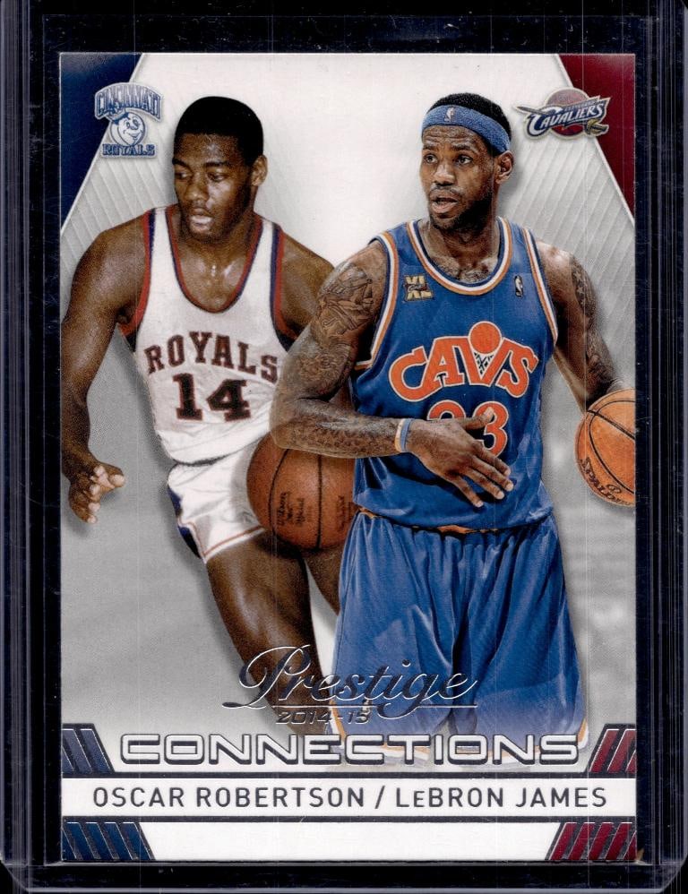OSCAR ROBERTSON LEBRO JAMES 2014-15 PANINI PRESTIGE CONNECTIONS INSERT (1 of 1)