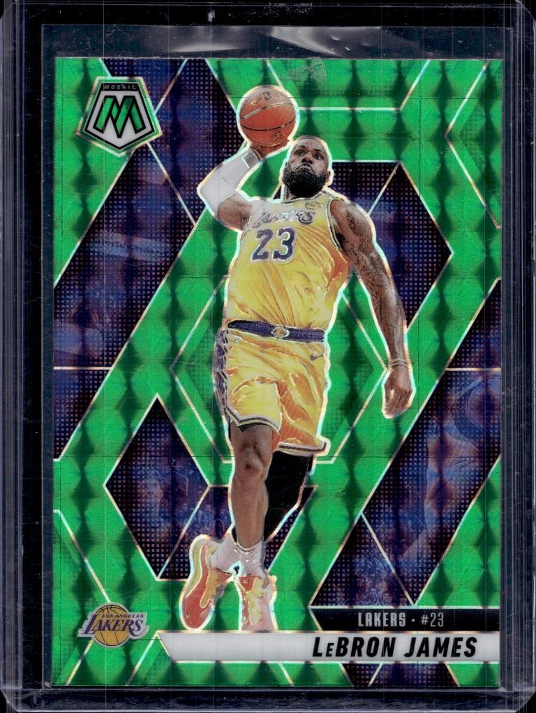 LEBRON JAMES 2024-25 PANINI MOSAIC GREEN PRIZM: NEAR MINT OR BETTER CONDITION