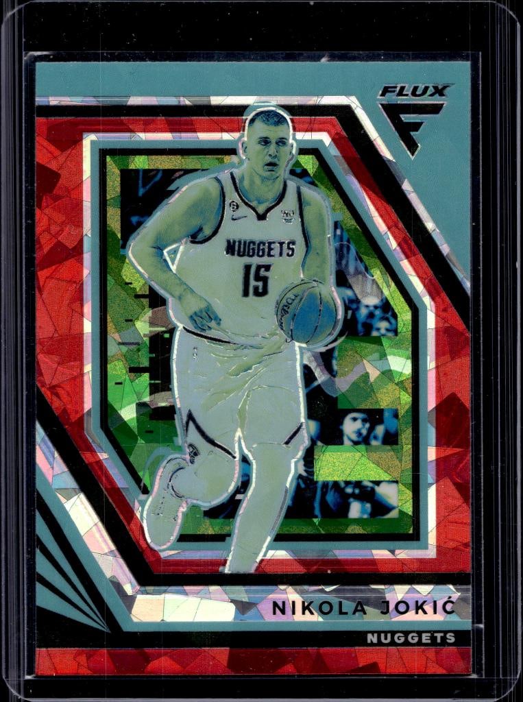 NIKOLA JOKIC 2022-23 PANINI FLUX RED AND TEAL ICE PRIZM SP: NEAR MINT OR BETTER CONDITION