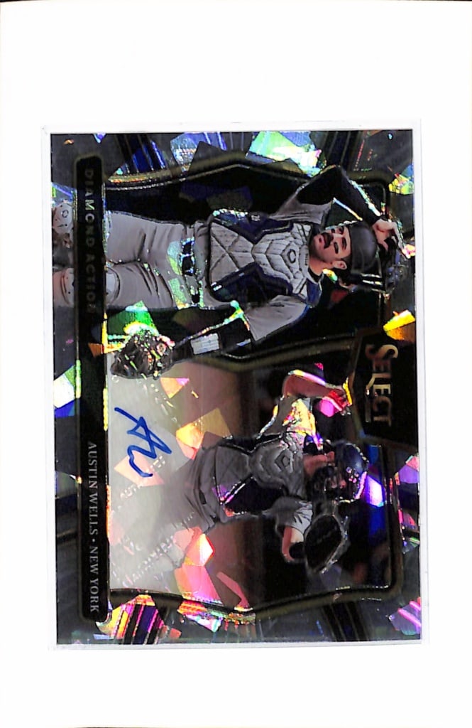 AUSTIN WELLS 2025 PANINI SELECT SILVER ICE AUTOGRAPH CARD: NEAR MINT OR BETTER CONDITION