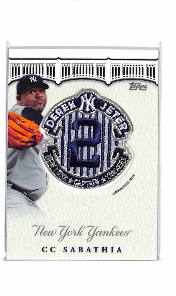 C.C. SABATHIA 2020 TOPPS DEREK JETER'S FINAL SEASON RELIC PATCH: NEAR MINT OR BETTER CONDITION