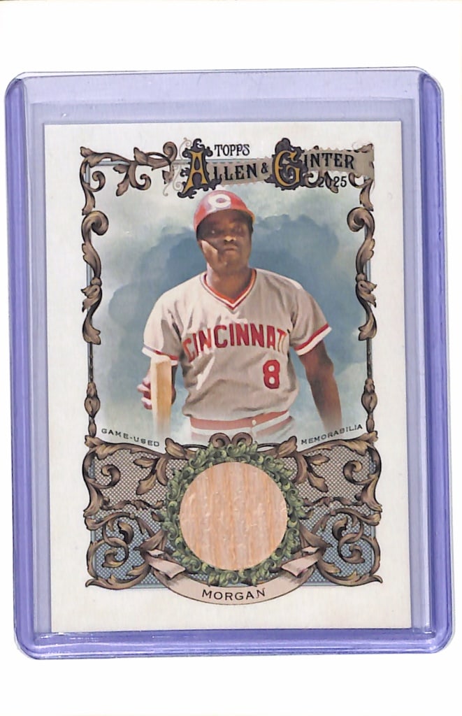 JOE MORGAN 2025 TOPPS ALLEN AND GINTER GAME USED BAT CARD (1 of 1)