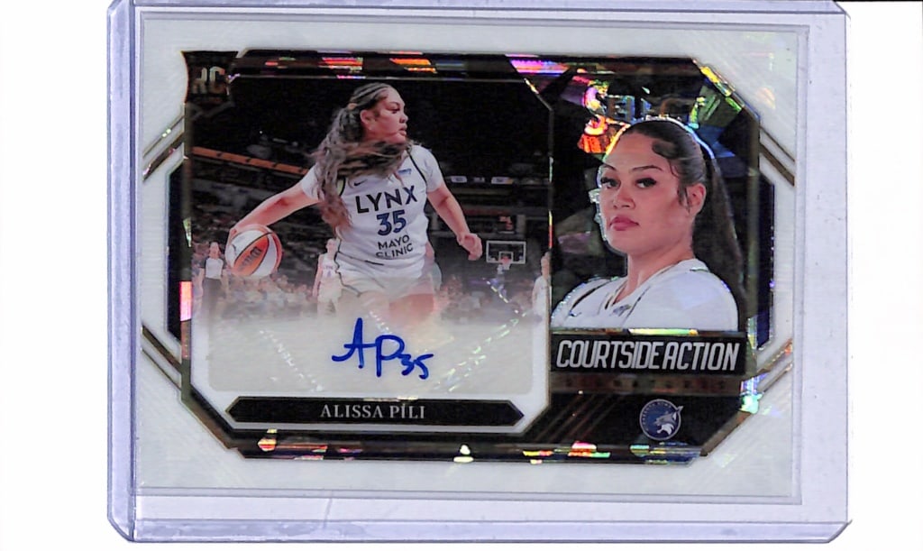 ALISSA PILI 2024 PANINI SELECT WNBA WHITE ICE PRIZM AUTOGRAPH ROOKIE CARD: 9/25. NEAR MINT OR BETTER CONDITION