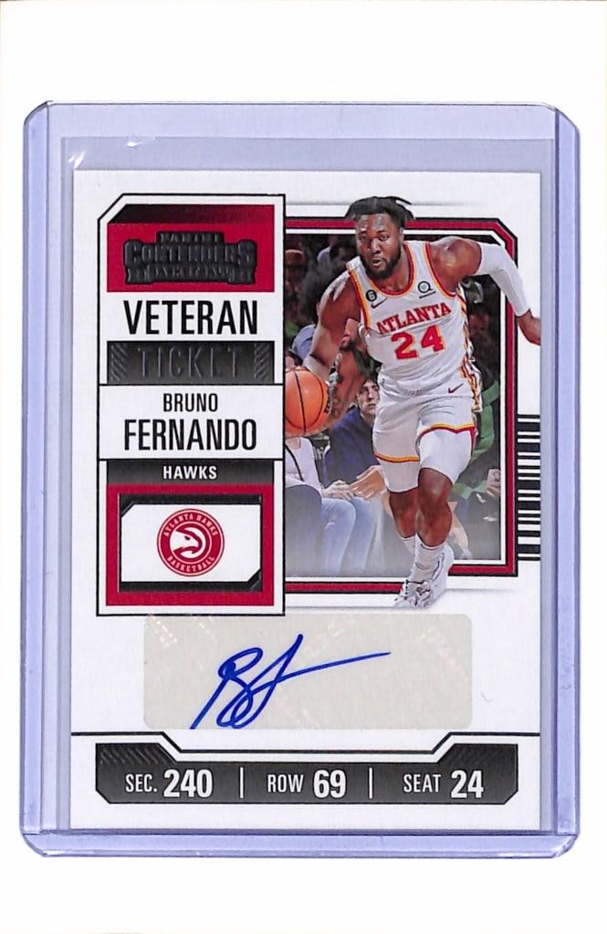 BRUNO FERNANDO 2023-24 PANINI CONTENDERS AUTOGRAPH CARD: NEAR MINT OR BETTER CONDITION